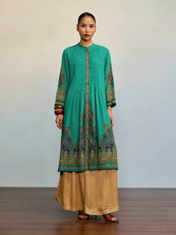Ritu Kumar - Vandana Green Kurta with Inner