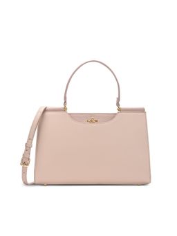 Lavie Paris - Women's Freesia Satchel Bag with Detachable Strap -Beige (MEDIUM)