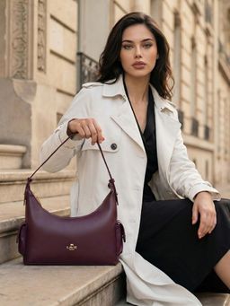 Lavie Paris - Women's Pisa Medium Hobo Bag (Wine) (MEDIUM)