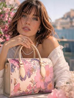 Lavie Paris - Women's Fleur Satchel Bag with Detachable Strap -Pink (MEDIUM)