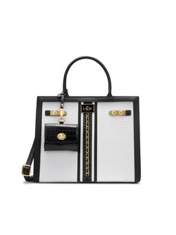 Lavie Paris - Women's Louvre Satchel Bag with Detachable Strap -White (LARGE)