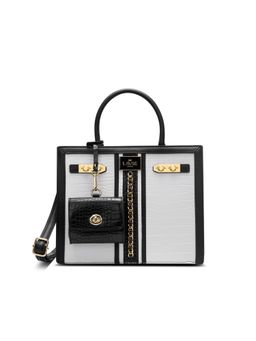 Lavie Paris - Women's Louvre Satchel Bag with Detachable Strap -White (MEDIUM)