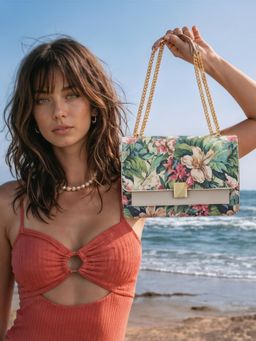 Lavie Paris - Women's Fluer Flap Sling Bag- Green (MEDIUM)