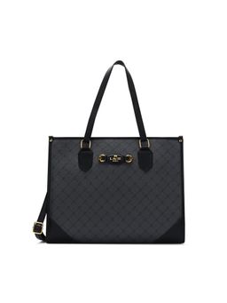 Lavie Paris - Women's Hugo Laptop Tote Bag with Detachable Strap- Charcoal (LARGE)