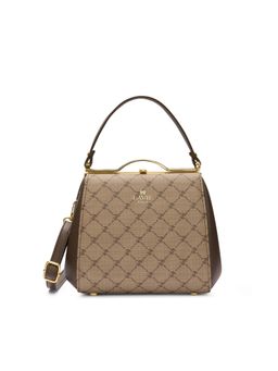 Lavie Paris - Women's Joff Frame Satchel Bag with Detachable Strap -Khaki (SMALL)