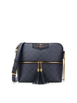 Lavie Paris - Women's Alfie Tassel Monogram Sling Bag -Charcoal (MEDIUM)