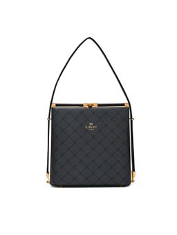 Lavie Paris - Women's Blaire Frame Satchel Bag-Charcoal (MEDIUM)