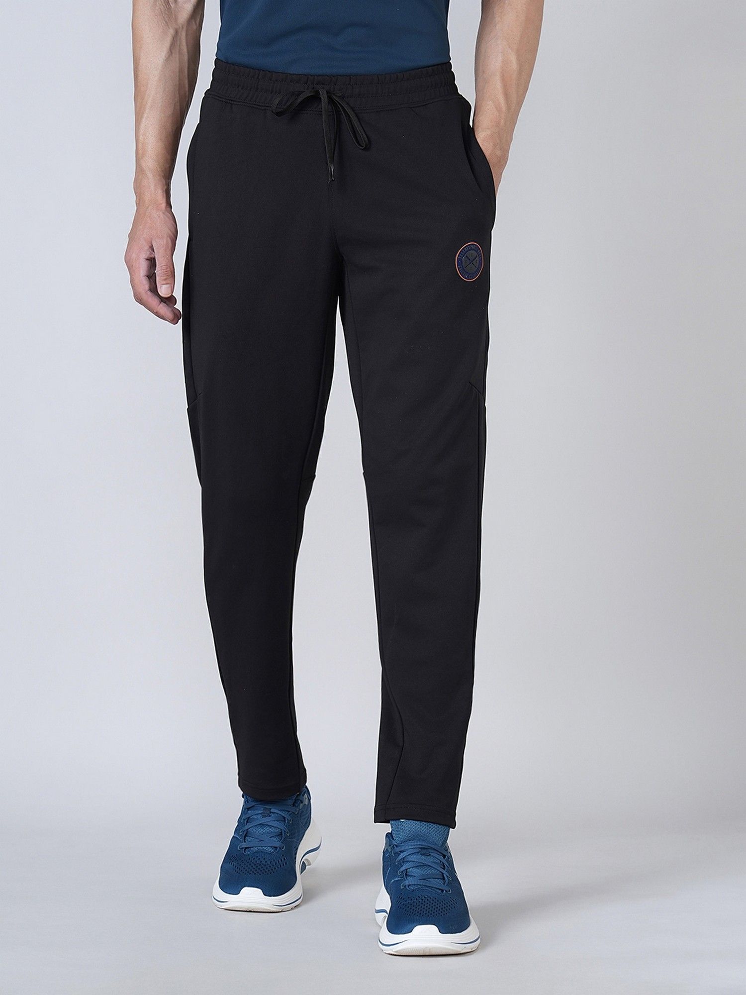 Men Cricket Fan Sports Training Casual Black Trackpants