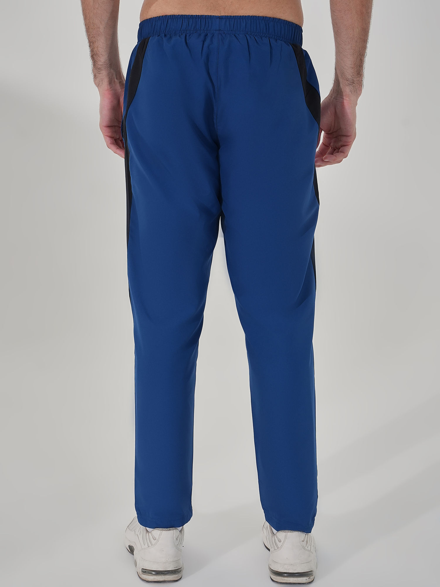Men Micro Fine Poly Blue Trackpant