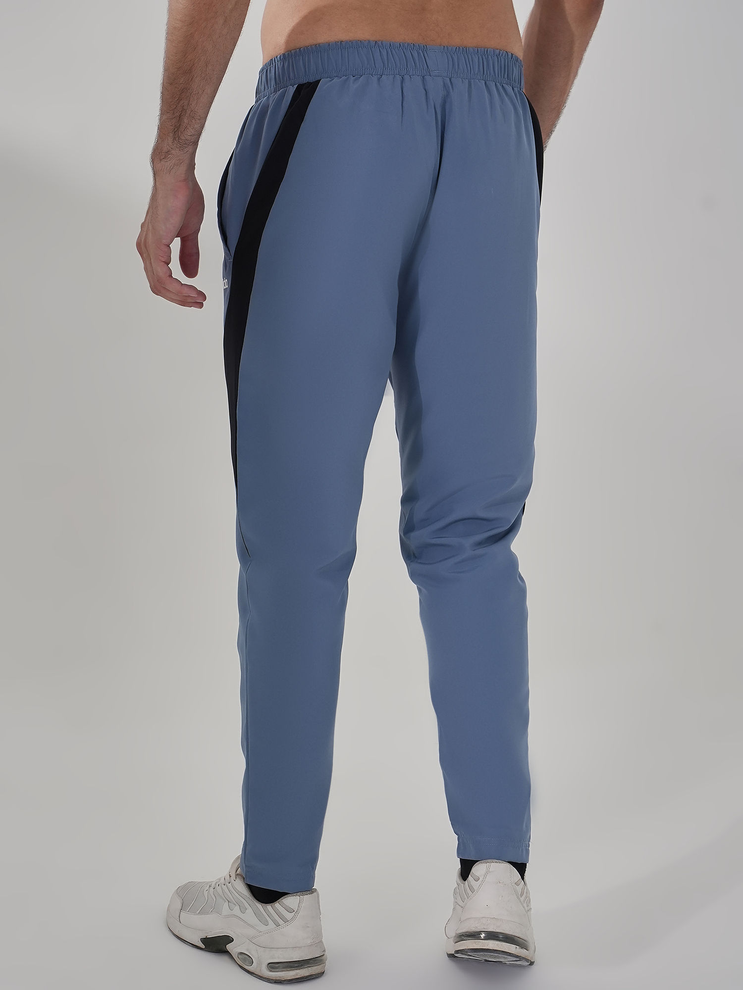 Men Micro Fine Poly Grey Trackpant