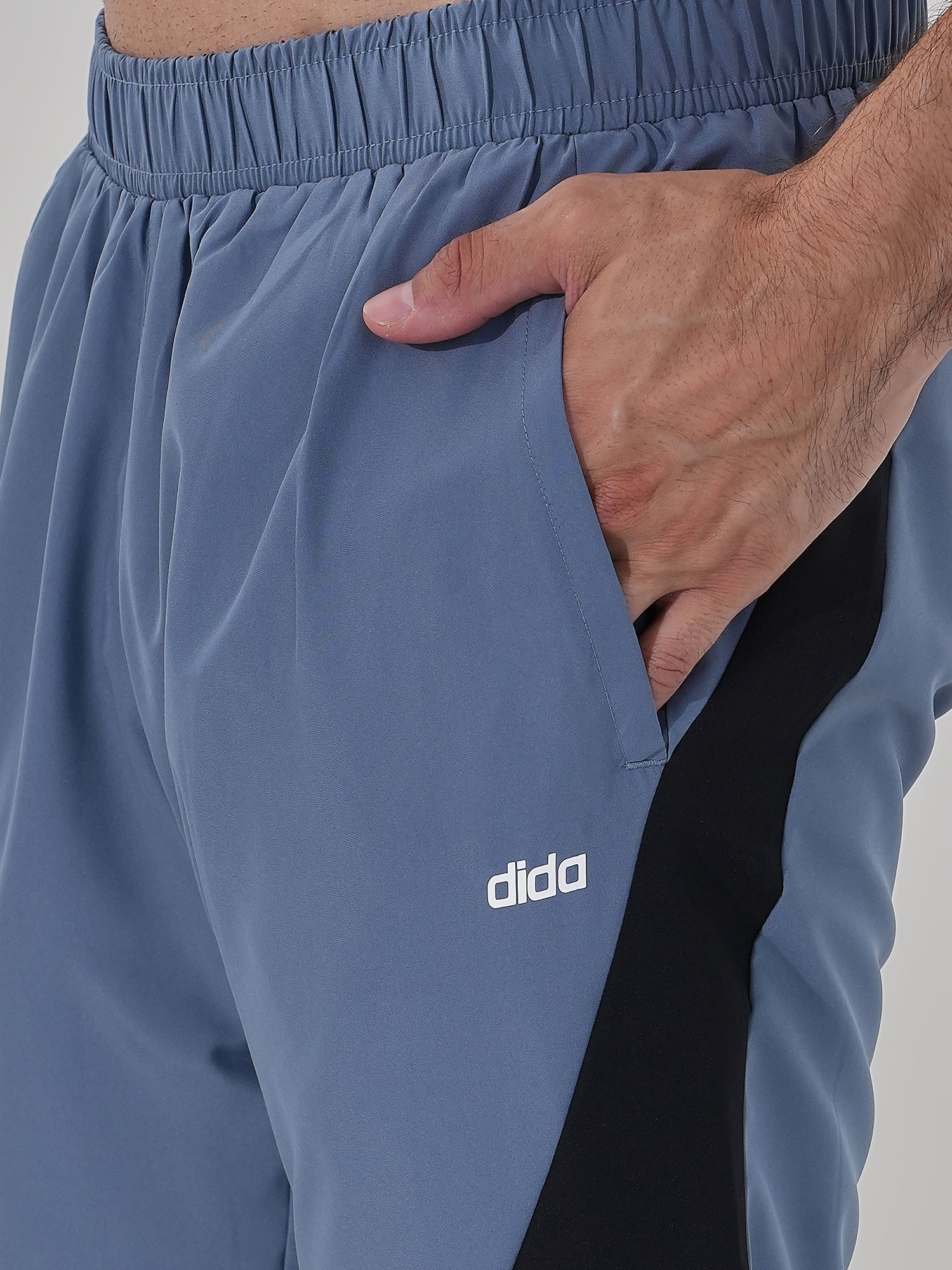 Men Micro Fine Poly Grey Trackpant