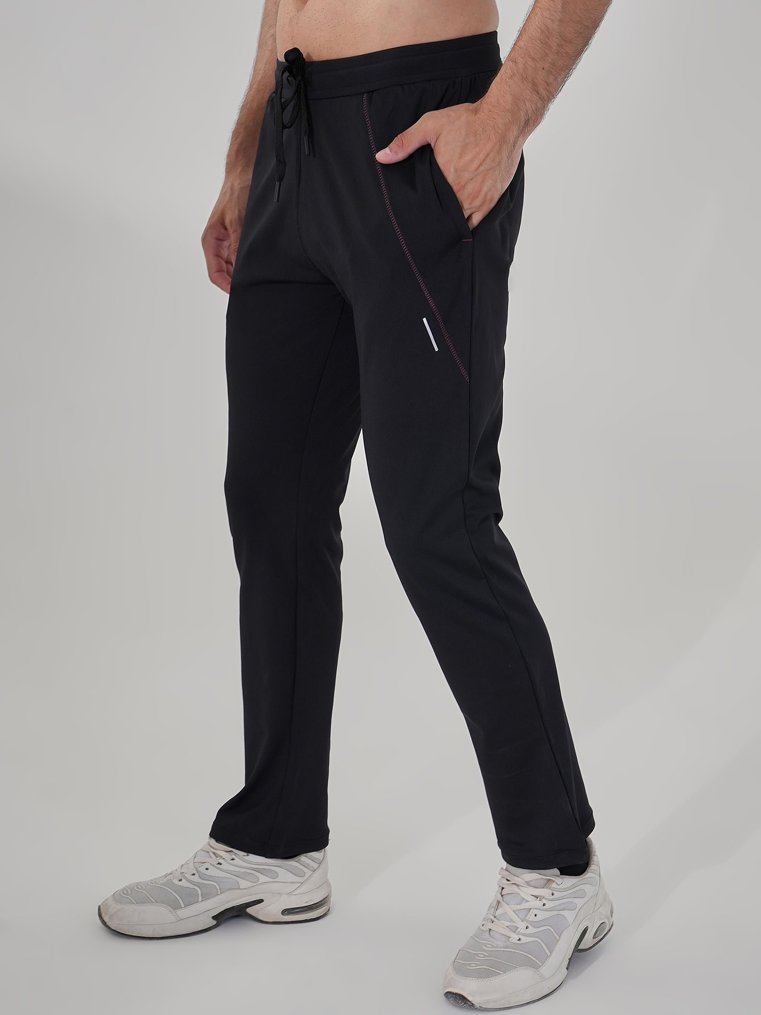 Men Versatile Black Track Pant