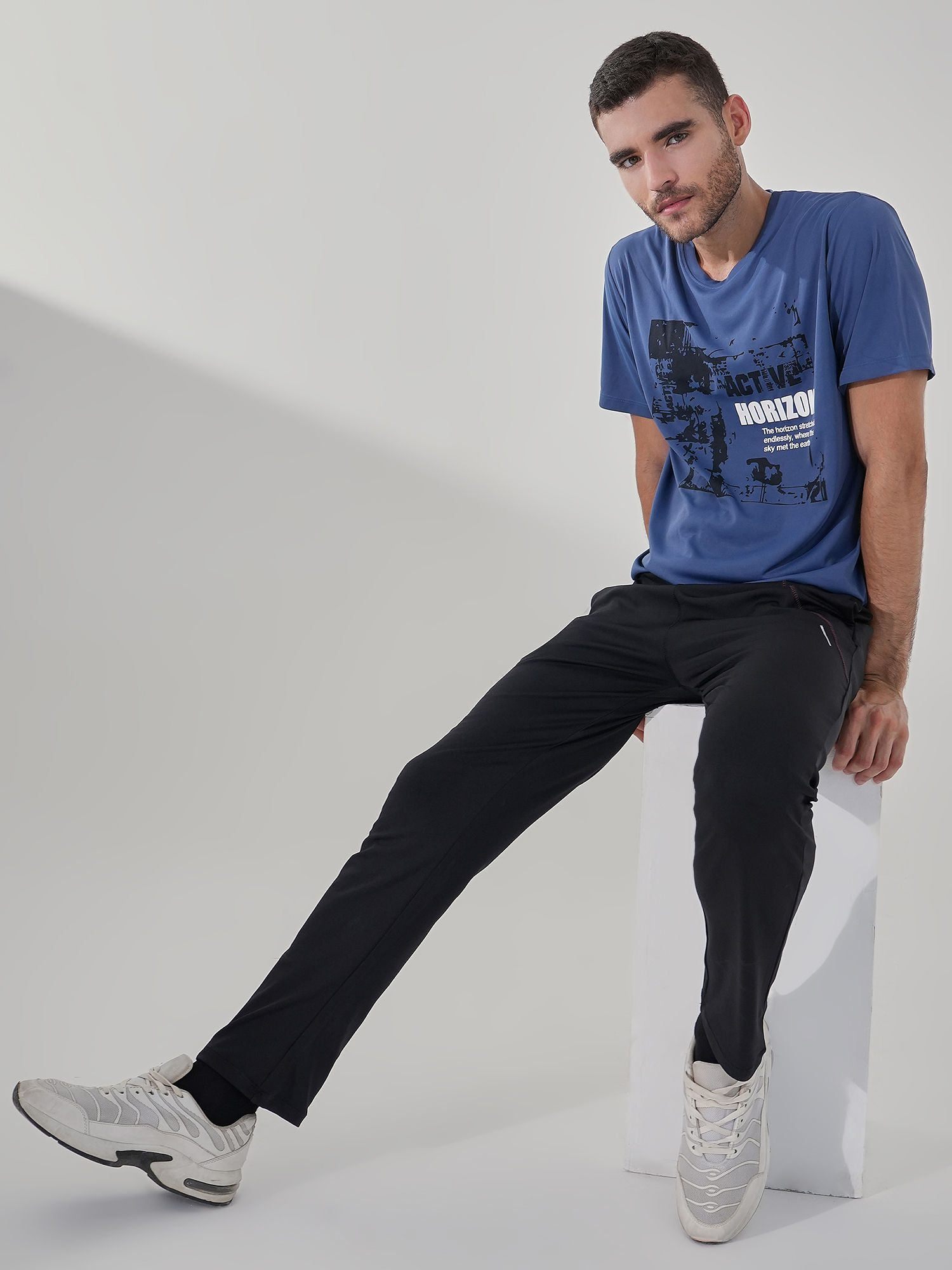 Men Versatile Black Track Pant