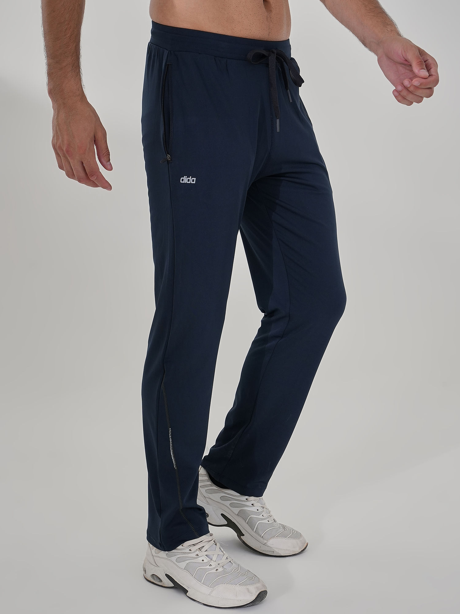 Men Versatile Navy Blue Track Pant