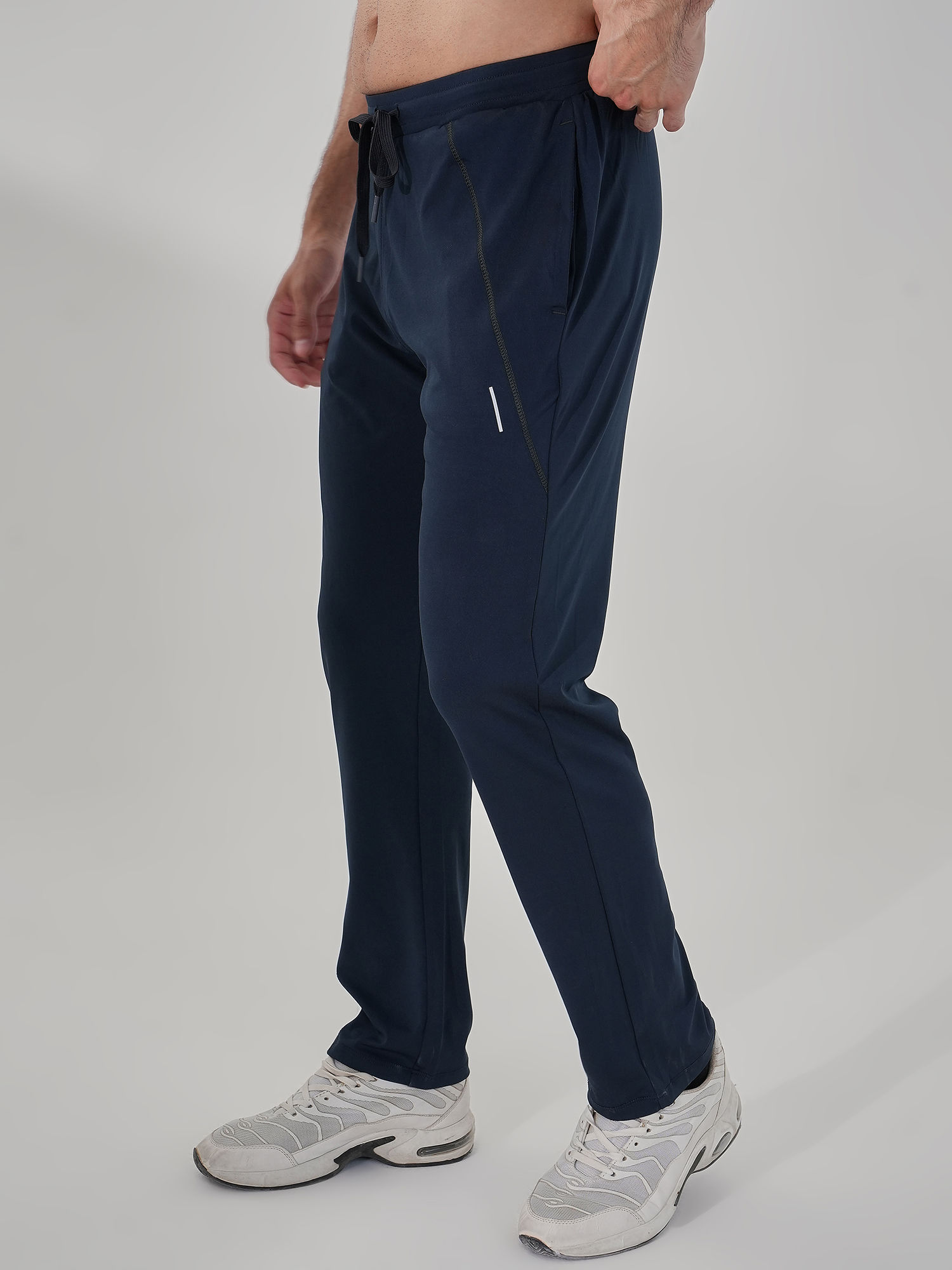 Men Versatile Navy Blue Track Pant