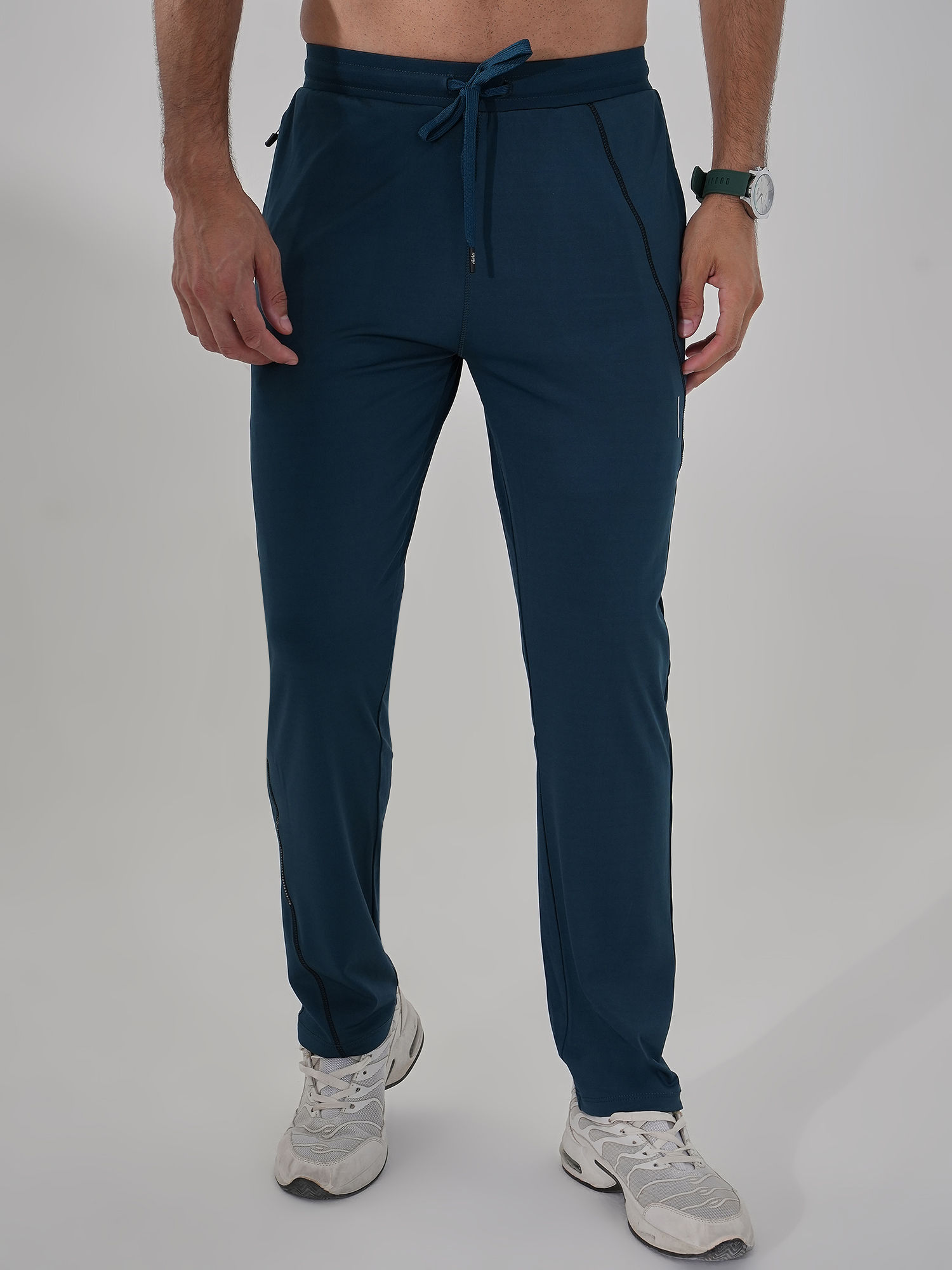 Men Versatile Blue Track Pant