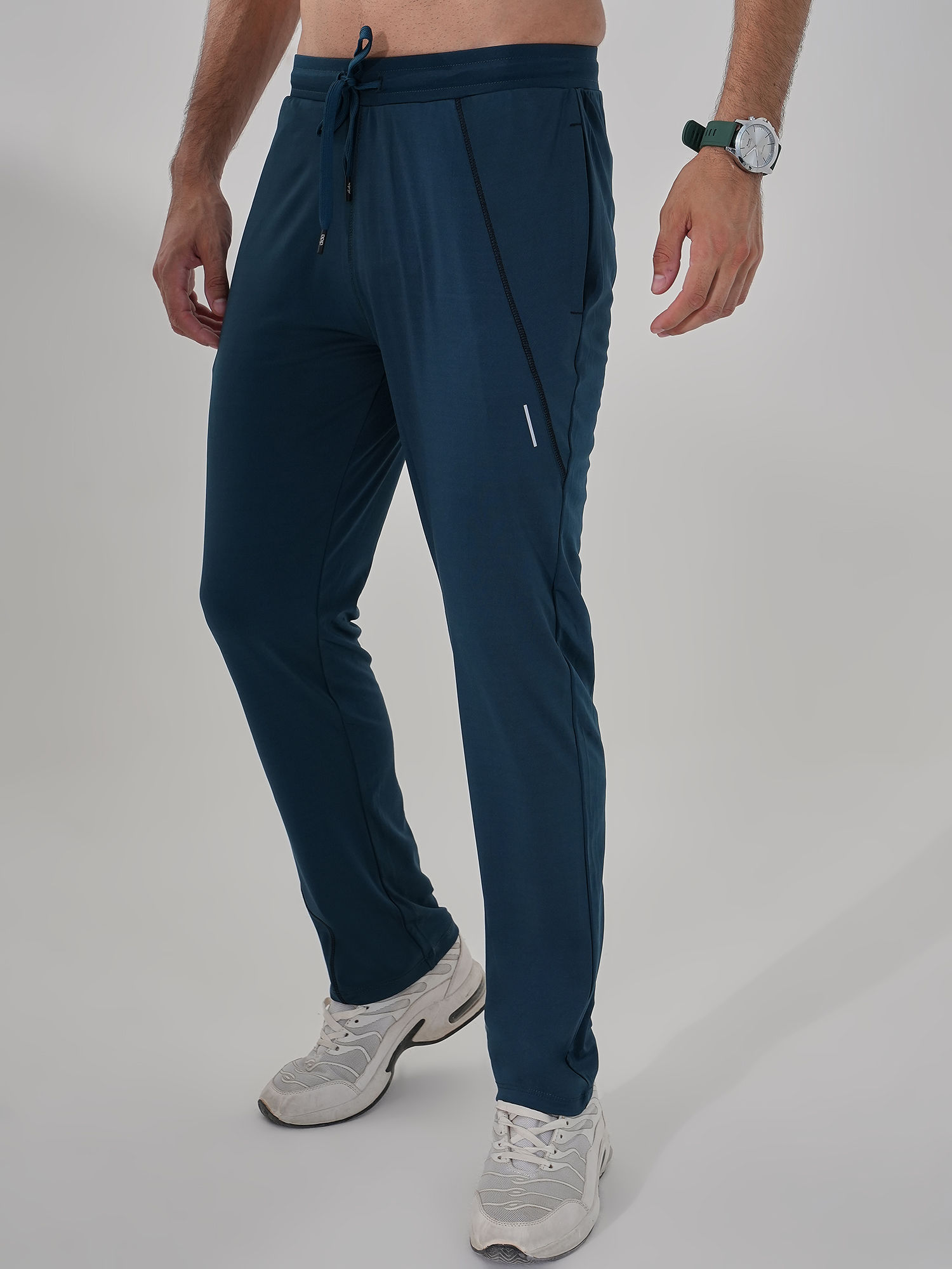 Men Versatile Blue Track Pant