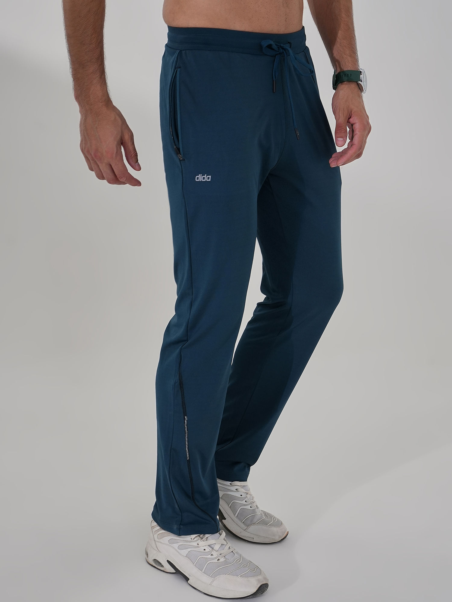 Men Versatile Blue Track Pant