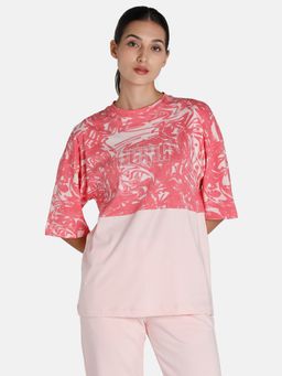 Puma - Power Colorblock Summer Womens Pink T-shirt