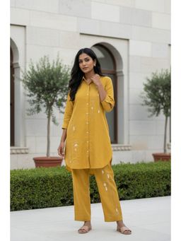 FREYAA - Yellow Co-Ord Set With Graphic Print Detailing
