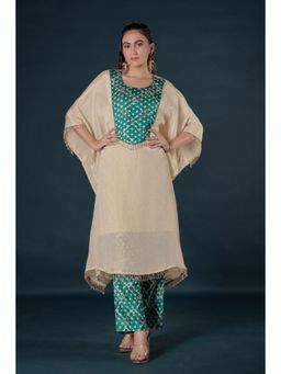 FREYAA - Elegant Rama Green Kaftan Co-Ord Set