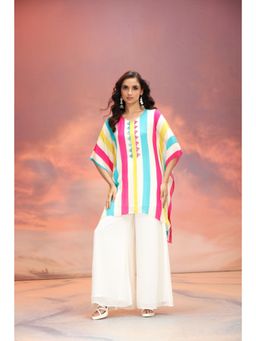FREYAA - Viscose Charm Multicolor Kaftan Co-Ord Set