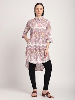 R&B - Purple Printed Regular Kurta