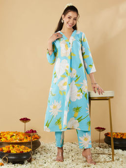 MOKOSH - Blue Ethnic Kurta & Pant