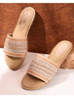 DA NAPPA - Beige Sandora Open Toe Flats