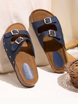 DA NAPPA - Blue Duomo Slides Open Toe Flats