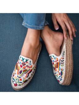 PARIPARI - PARI PARI Off White Exciting Mule Flats