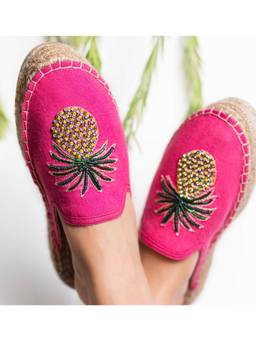PARIPARI - PARI PARI Pink Ananas Mule Flats