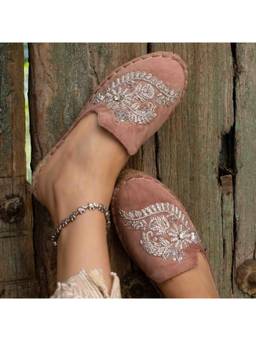 PARIPARI - PARI PARI Peach Ottoman Mule Flats