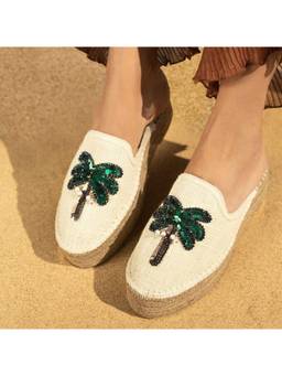 PARIPARI - PARI PARI Off White Coco Mule Flats