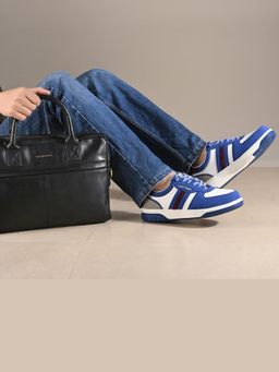 Valentino - West Port Blue Versatile Court Sneakers
