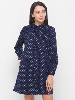 Globus - Navy Dobby Dress