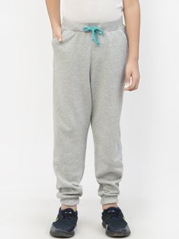 Spunkies - Stylish Grey Organic Cotton Casual Joggers For Boys