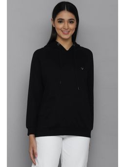 Allen Solly - Women Solid Black Hoodie