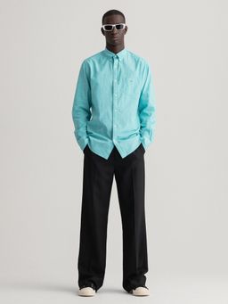 GANT - Men Green Solid Regular Fit Shirt