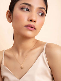 Twenty Dresses by Nykaa Fashion - Rhythms Of Alphabet W Necklace