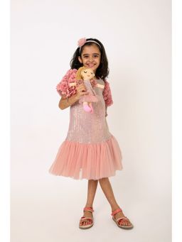 A Little Fable - Peach Mermaid Sparkle Dress