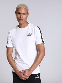 Puma - Essentials Tape Mens White T-Shirt