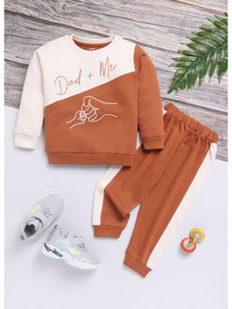 Toonyport - Boys Brown Printed Clothing Sweatshirt and Pant (Set of 2)