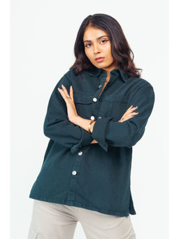 FREAKINS - Denim Dark Teal Shacket