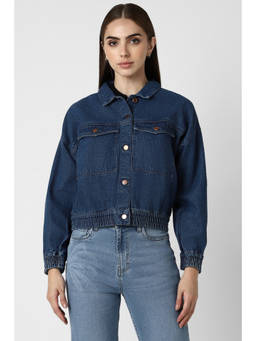 Van Heusen - Navy Blue Solid Denim Jacket