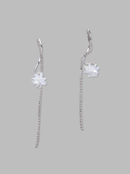 Globus - Silver Plated Geometric Drop Earring-3619431001