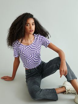 Cover Story - Monochrom Lilac Top