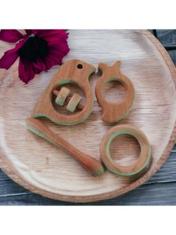 neemtoys - Wooden Rattle & Teether