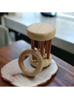 neemtoys - Wooden Tumbler Rattle & Ring Teether