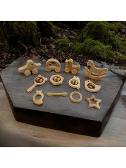 neemtoys - Brown Wooden Toy Set